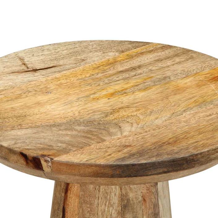 Table d'appoint Ø30x60 cm bois de manguier massif - Photo n°5