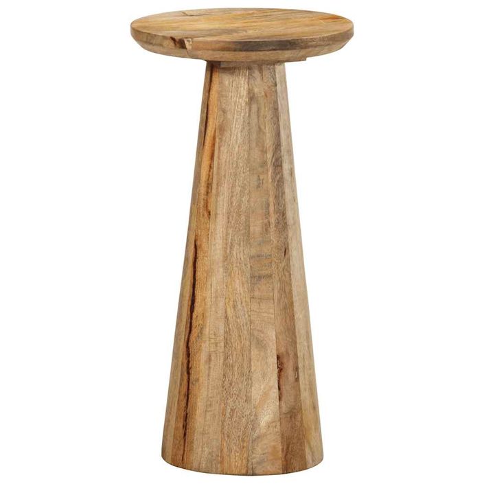 Table d'appoint Ø30x60 cm bois de manguier massif - Photo n°11