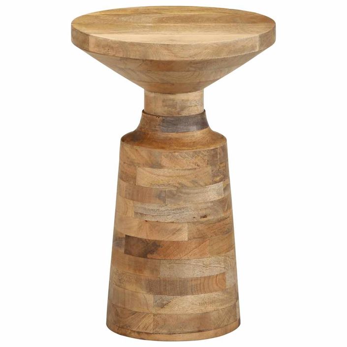 Table d'appoint Ø33x50 cm bois de manguier massif - Photo n°2