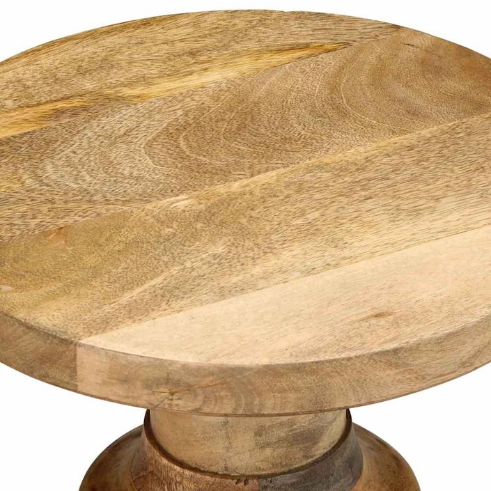 Table d'appoint Ø33x50 cm bois de manguier massif - Photo n°5