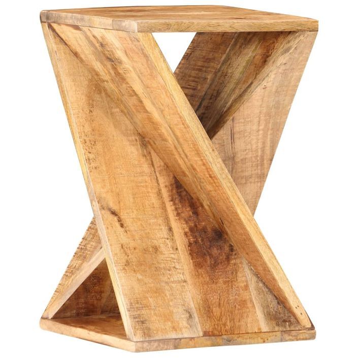 Table d'appoint 35 x 35 x 55 cm Bois de manguier massif - Photo n°5