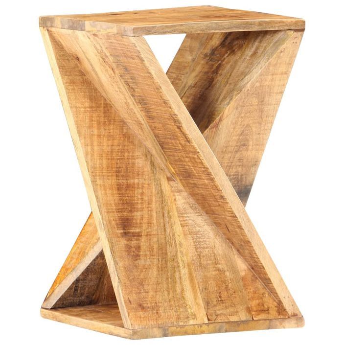 Table d'appoint 35 x 35 x 55 cm Bois de manguier massif - Photo n°6