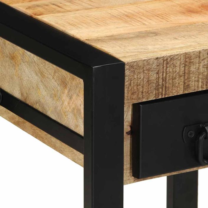 Table d'appoint 35x35x50 cm bois massif de manguier brut - Photo n°6