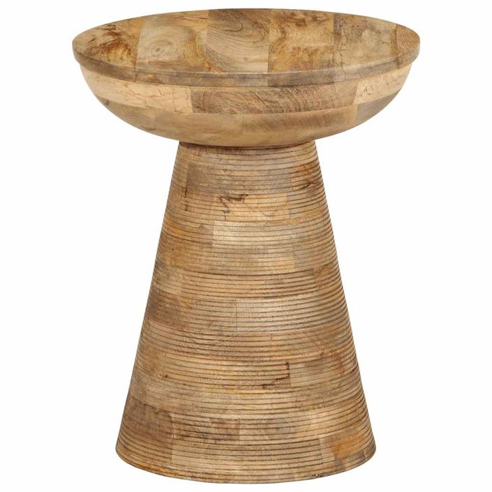 Table d'appoint Ø37x45 cm bois de manguier massif - Photo n°3