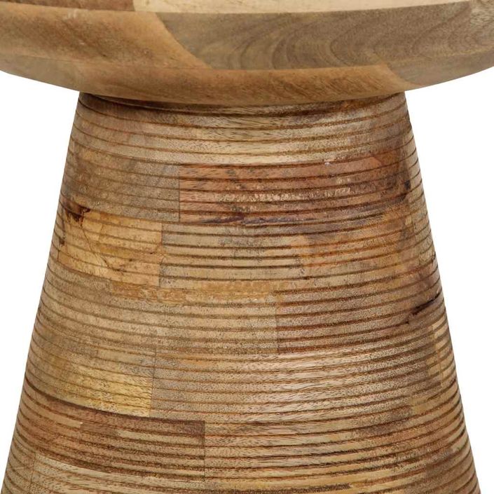 Table d'appoint Ø37x45 cm bois de manguier massif - Photo n°7