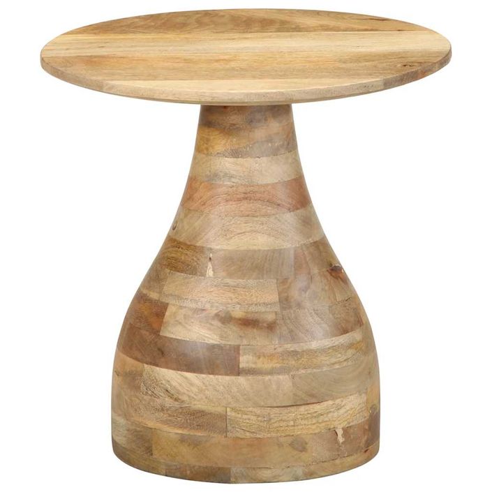 Table d'appoint Ø40x40 cm bois de manguier massif - Photo n°2