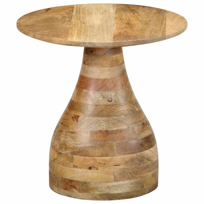Table d'appoint Ø40x40 cm bois de manguier massif - Photo n°3
