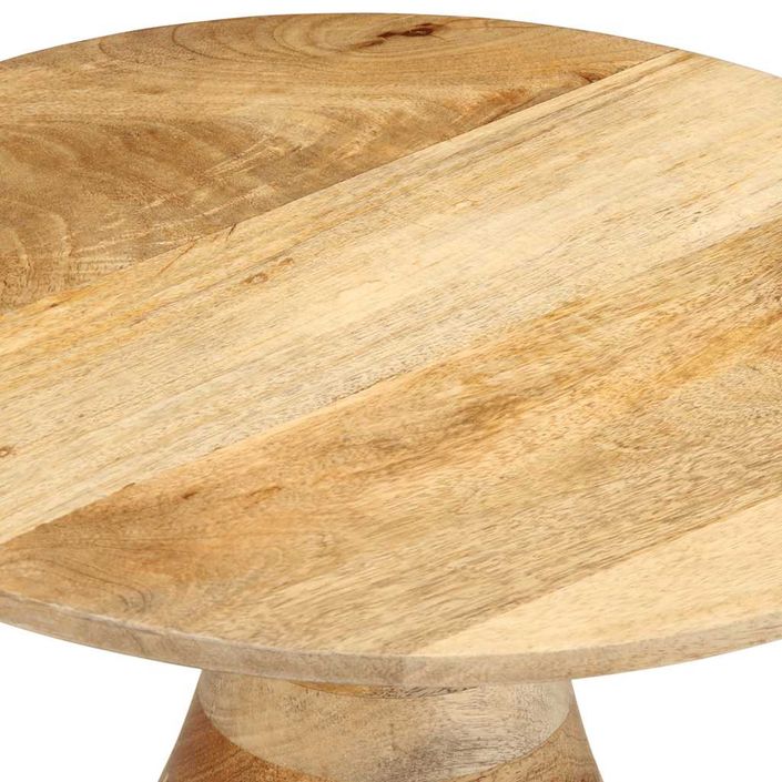 Table d'appoint Ø40x40 cm bois de manguier massif - Photo n°5