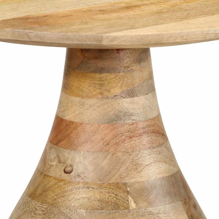 Table d'appoint Ø40x40 cm bois de manguier massif - Photo n°7