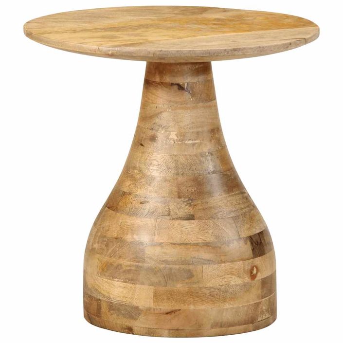 Table d'appoint Ø40x40 cm bois de manguier massif - Photo n°10