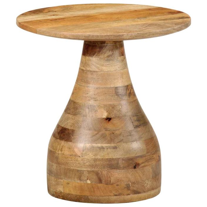 Table d'appoint Ø40x40 cm bois de manguier massif - Photo n°11