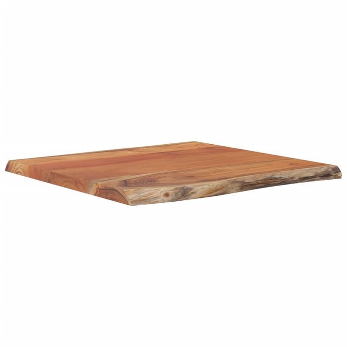 Table d'appoint 40x40x2,5cm bois massif acacia bordure assortie - Photo n°1