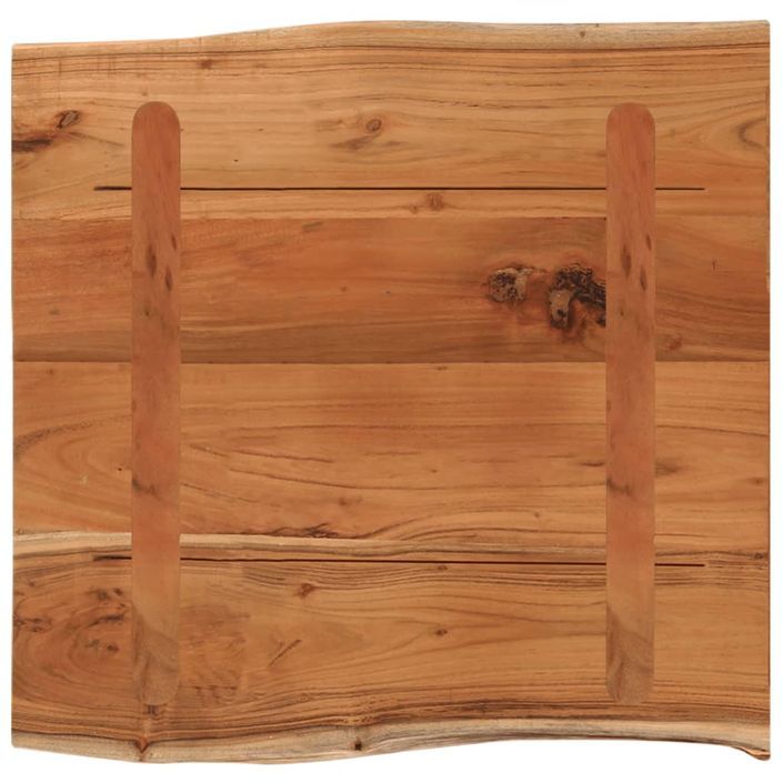 Table d'appoint 40x40x2,5cm bois massif acacia bordure assortie - Photo n°4
