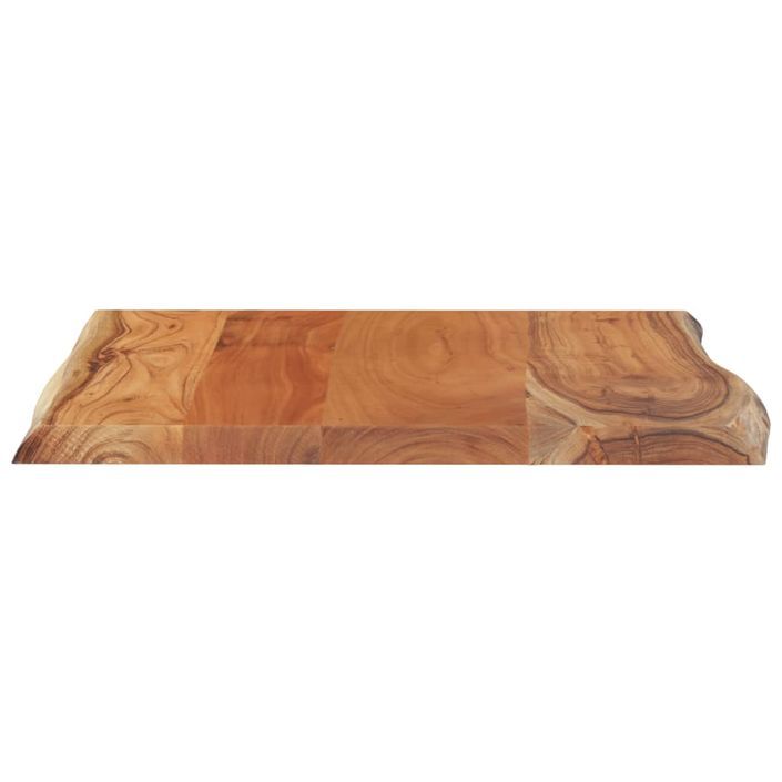 Table d'appoint 40x40x2,5cm bois massif acacia bordure assortie - Photo n°6