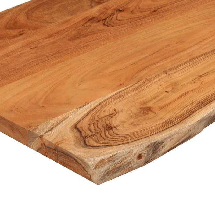 Table d'appoint 40x40x2,5cm bois massif acacia bordure assortie - Photo n°7