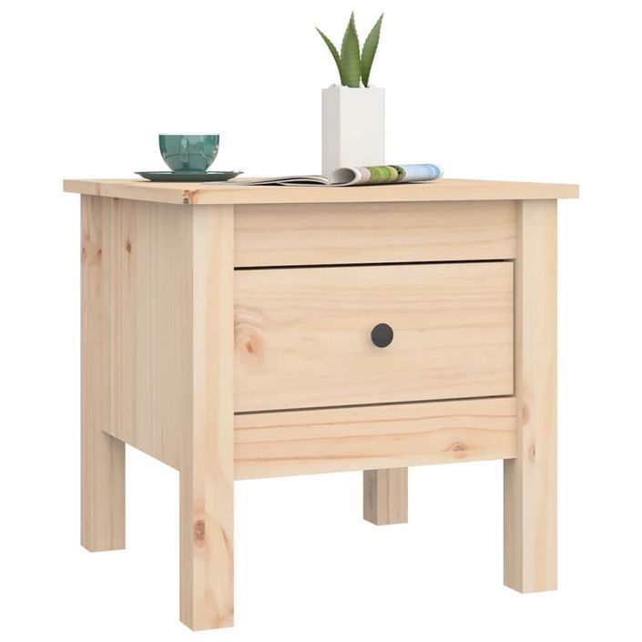 Table d'appoint 40x40x39 cm Bois massif de pin - Photo n°4