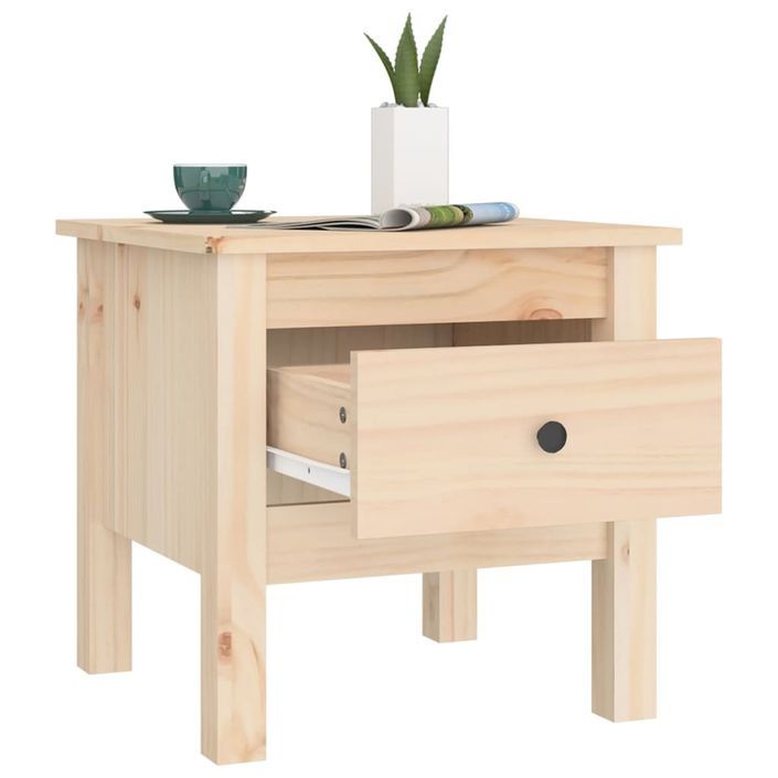 Table d'appoint 40x40x39 cm Bois massif de pin - Photo n°5