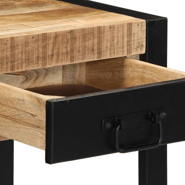Table d'appoint 40x40x50 cm bois massif de manguier brut - Photo n°7