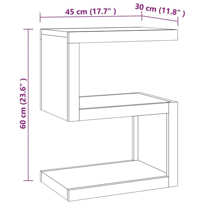 Table d'appoint 45x30x60 cm Bois massif de teck - Photo n°7