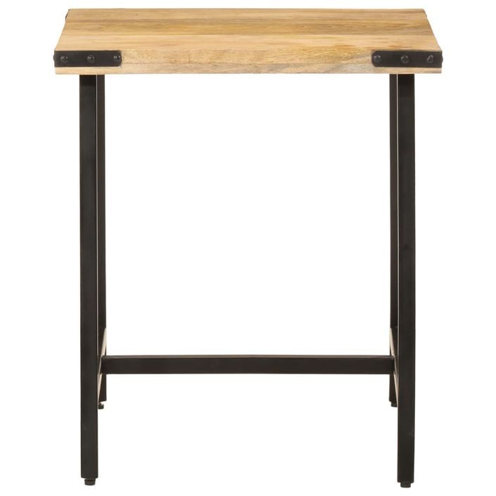 Table d’appoint 45x45x50 cm bois massif de manguier et fer - Photo n°2