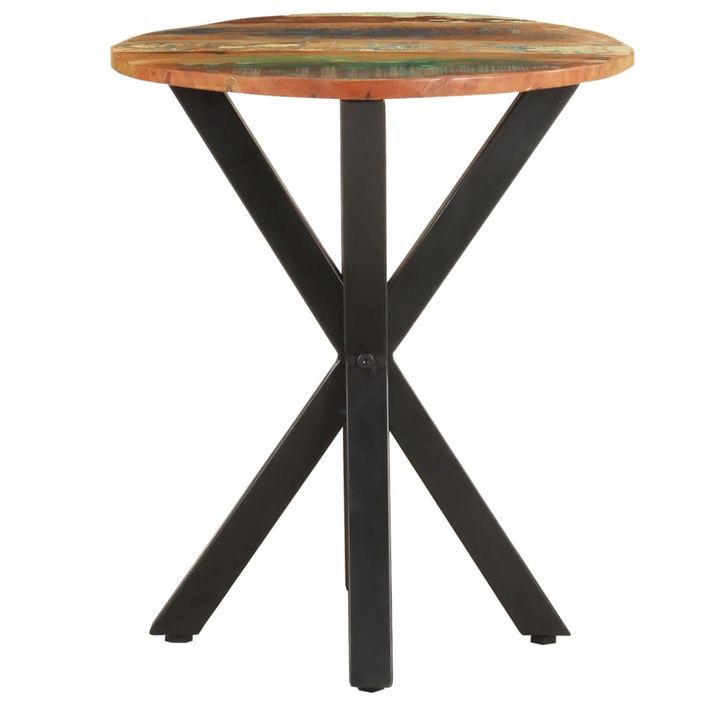 Table d'appoint 48x48x56 cm Bois de récupération massif - Photo n°2