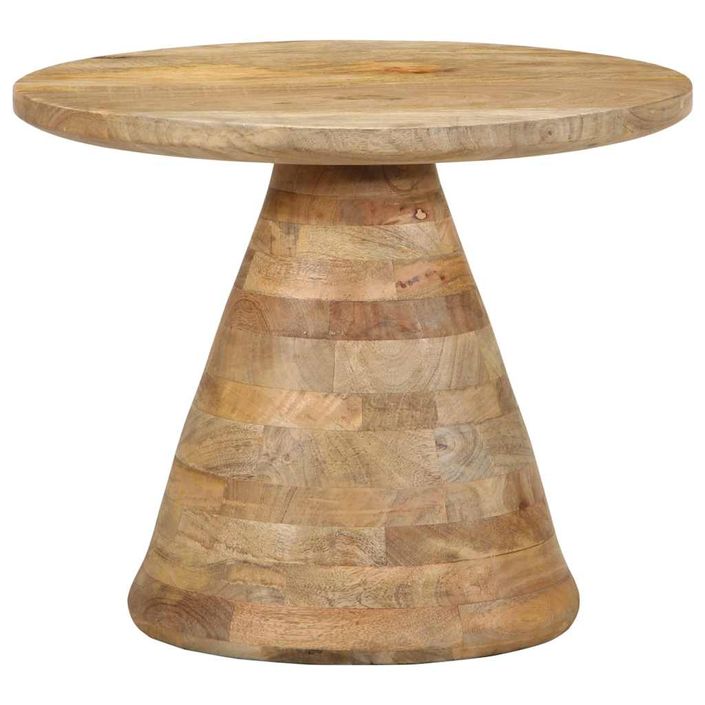 Table d'appoint Ø50x40 cm bois de manguier massif - Photo n°2