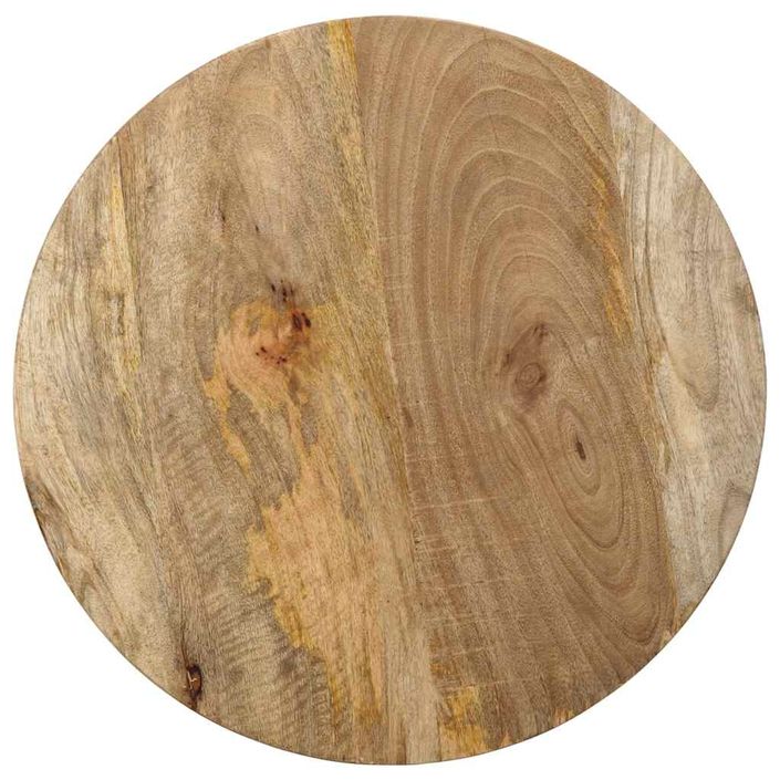 Table d'appoint Ø50x40 cm bois de manguier massif - Photo n°4