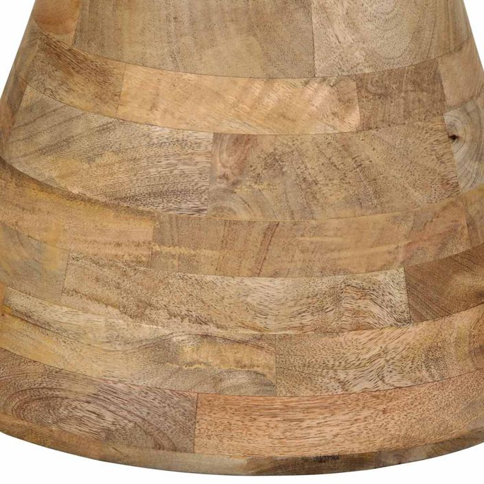 Table d'appoint Ø50x40 cm bois de manguier massif - Photo n°6