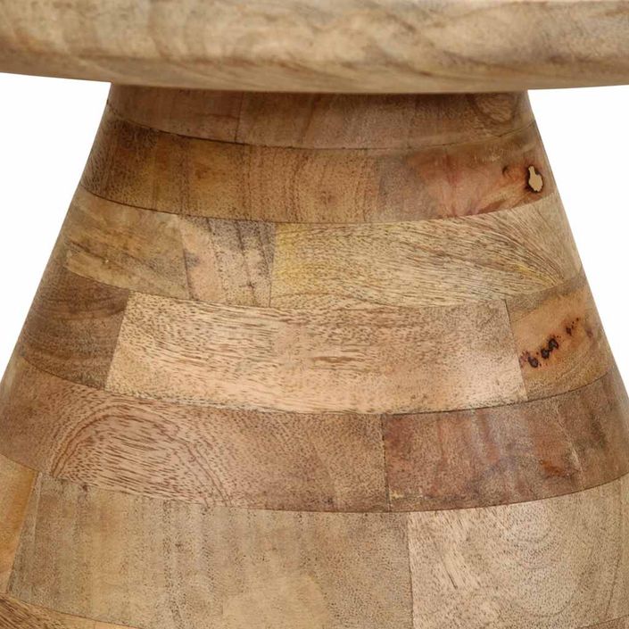 Table d'appoint Ø50x40 cm bois de manguier massif - Photo n°7