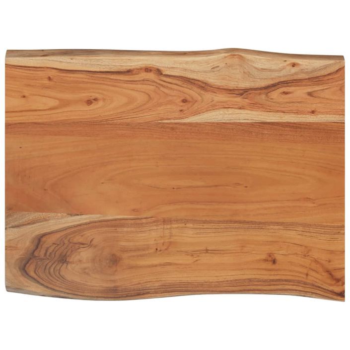 Table d'appoint 50x40x2,5cm bois massif acacia bordure assortie - Photo n°3