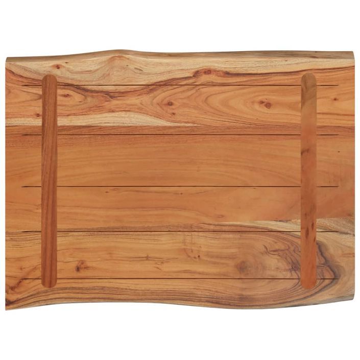 Table d'appoint 50x40x2,5cm bois massif acacia bordure assortie - Photo n°4