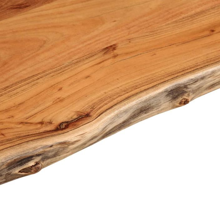 Table d'appoint 50x40x2,5cm bois massif acacia bordure assortie - Photo n°8