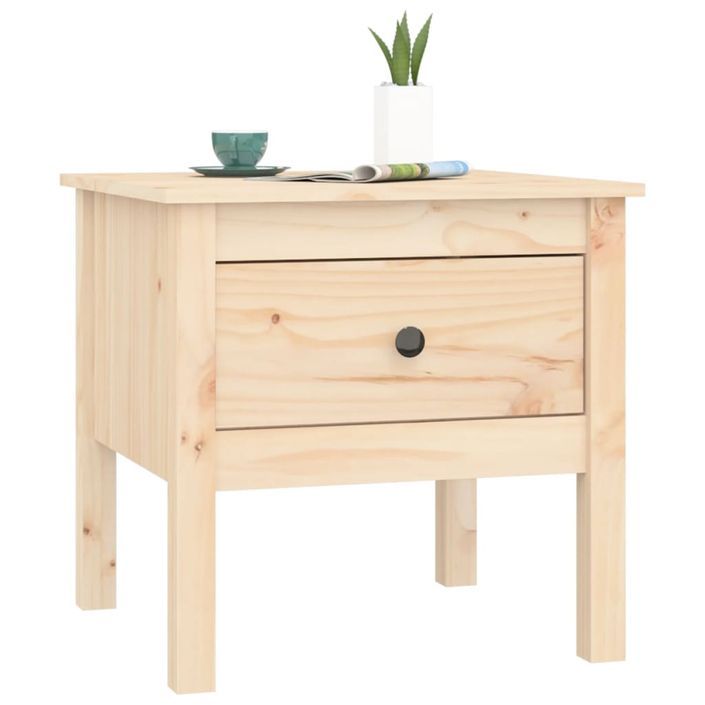 Table d'appoint 50x50x49 cm Bois massif de pin - Photo n°4