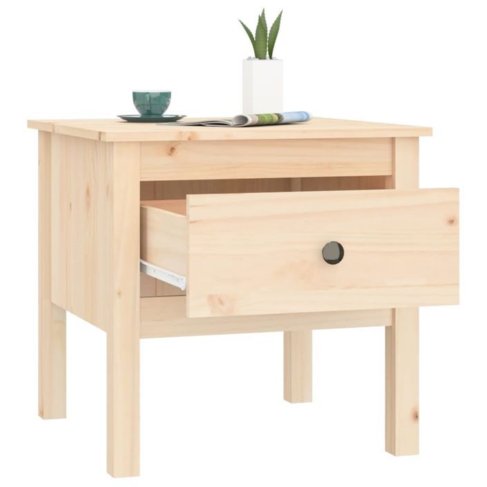 Table d'appoint 50x50x49 cm Bois massif de pin - Photo n°5