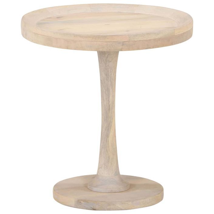 Table d'appoint Ø50x55 cm Bois de manguier massif - Photo n°8