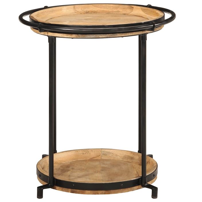 Table d'appoint Ø55x60 cm bois de manguier massif - Photo n°2