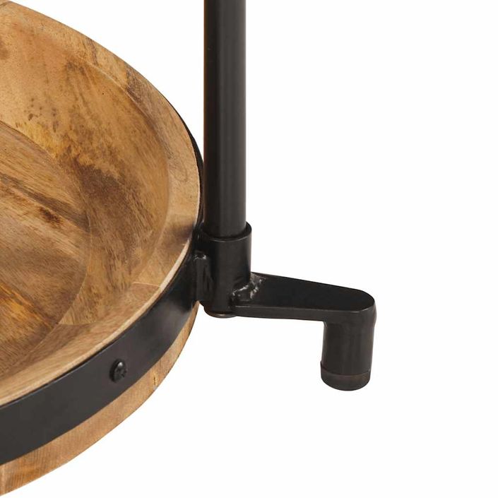 Table d'appoint Ø55x60 cm bois de manguier massif - Photo n°6