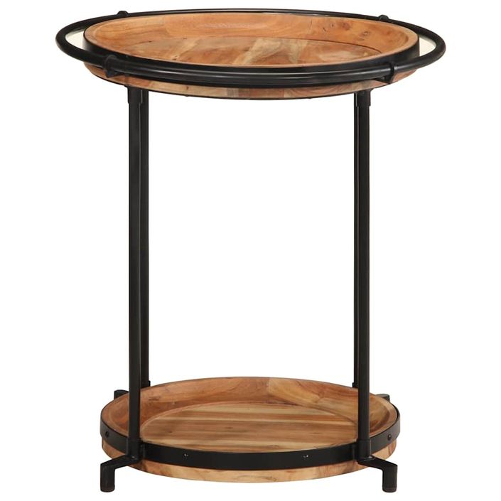 Table d'appoint Ø55x60 cm bois massif d'acacia - Photo n°2