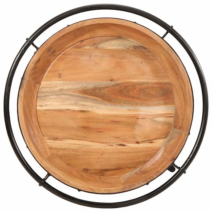 Table d'appoint Ø55x60 cm bois massif d'acacia - Photo n°3