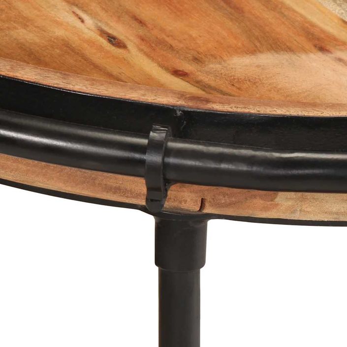 Table d'appoint Ø55x60 cm bois massif d'acacia - Photo n°5