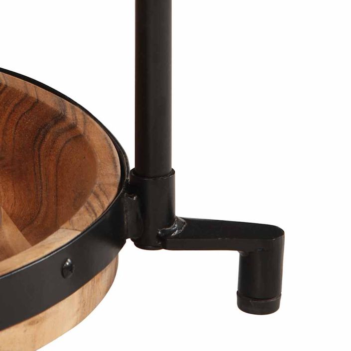 Table d'appoint Ø55x60 cm bois massif d'acacia - Photo n°6