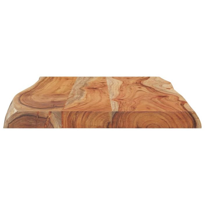Table d'appoint 70x40x2,5cm bois massif acacia bordure assortie - Photo n°6