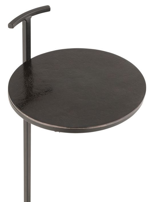 Table d'appoint aluminium noir Toni D 25 cm - Photo n°2