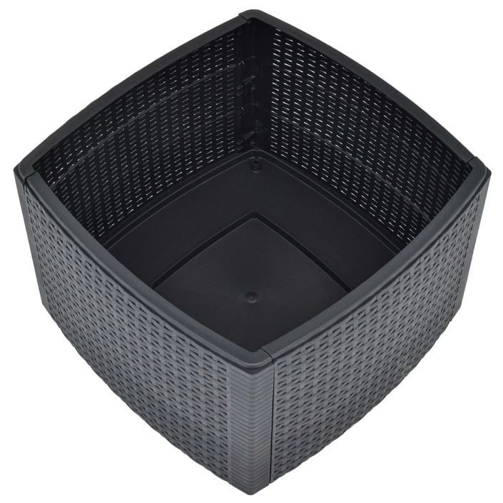 Table d'appoint Anthracite 54x54x36,5 cm Plastique - Photo n°5