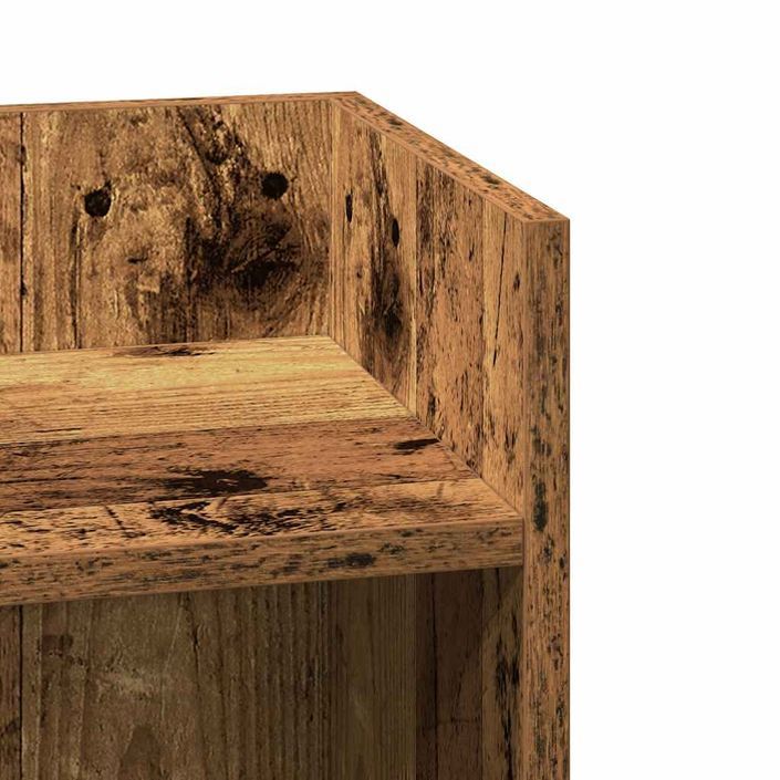 Table d'appoint avec étagère vieux bois 25,5x27x60 cm - Photo n°7