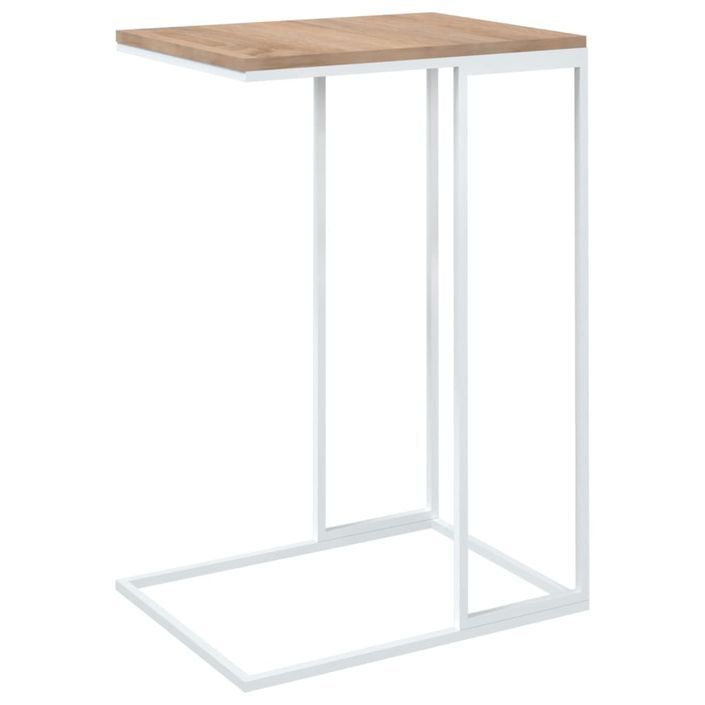 Table d'appoint Blanc 40x30x59 cm - Photo n°5