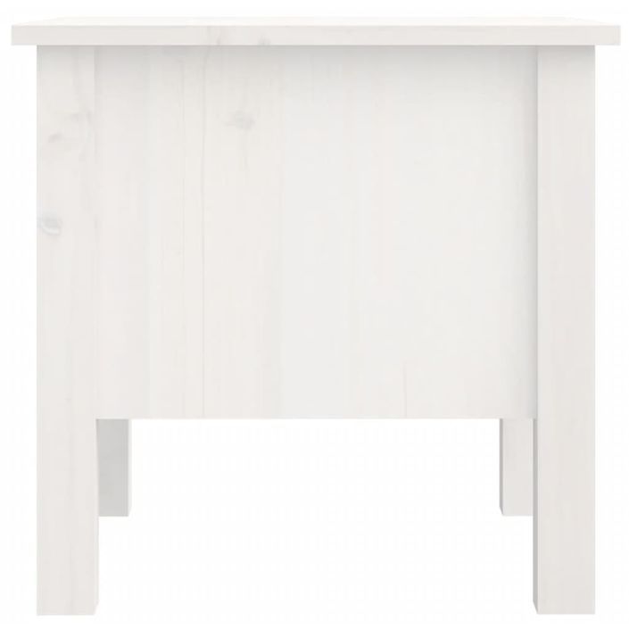 Table d'appoint Blanc 40x40x39 cm Bois massif de pin - Photo n°8