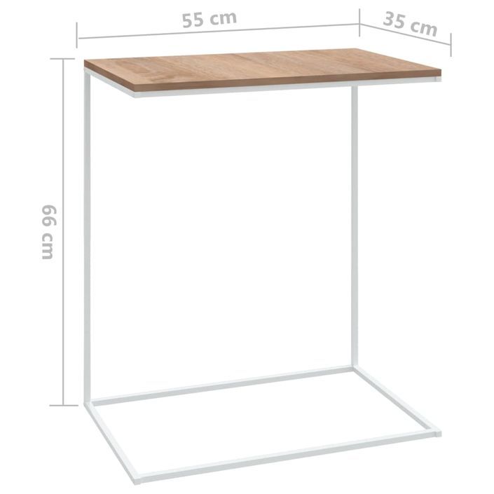 Table d'appoint Blanc 55x35x66 cm - Photo n°6