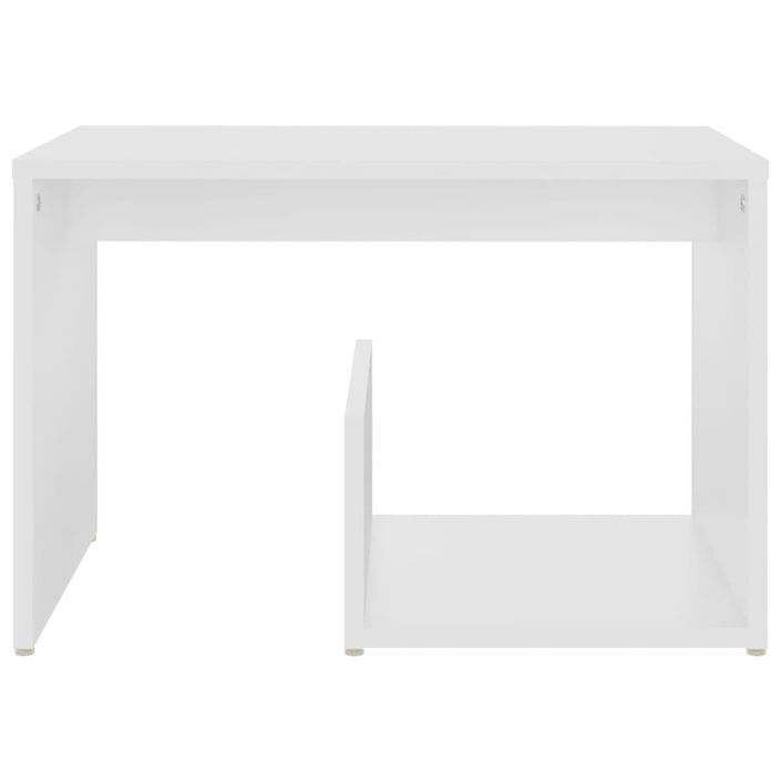 Table d'appoint Blanc 59x36x38 cm - Photo n°4