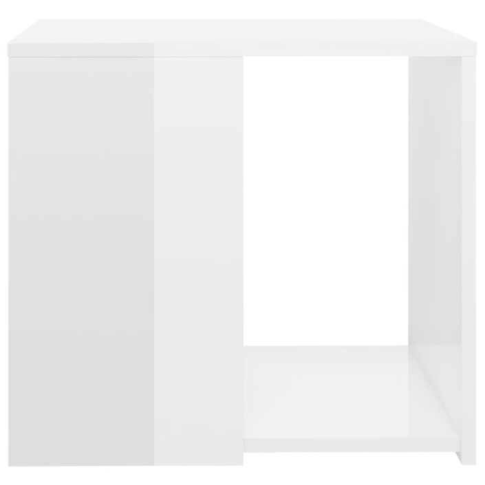 Table d'appoint Blanc brillant 50x50x45 cm - Photo n°4